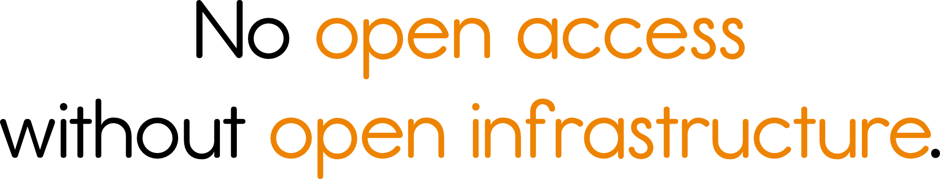 No open access without open infrastructure.